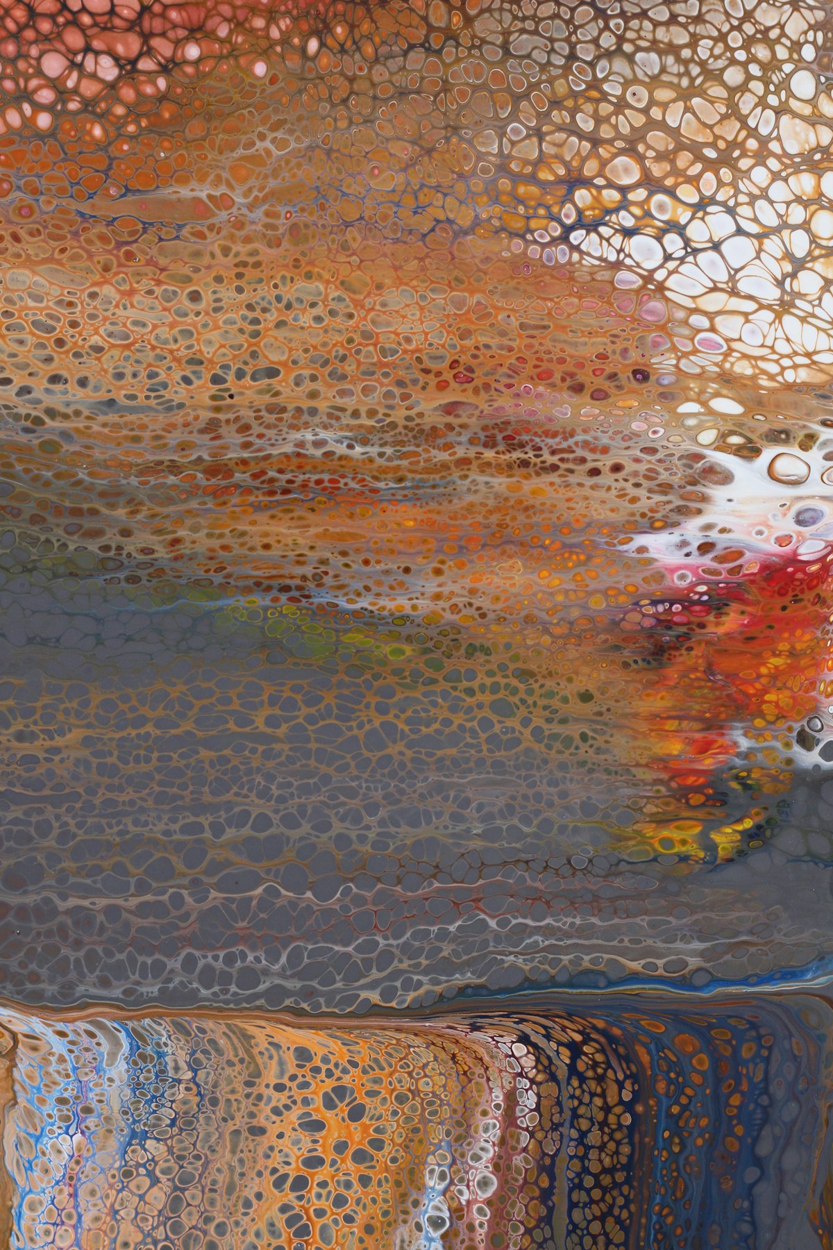 Abstract painting of water and rocks, inner-process / dialectical register