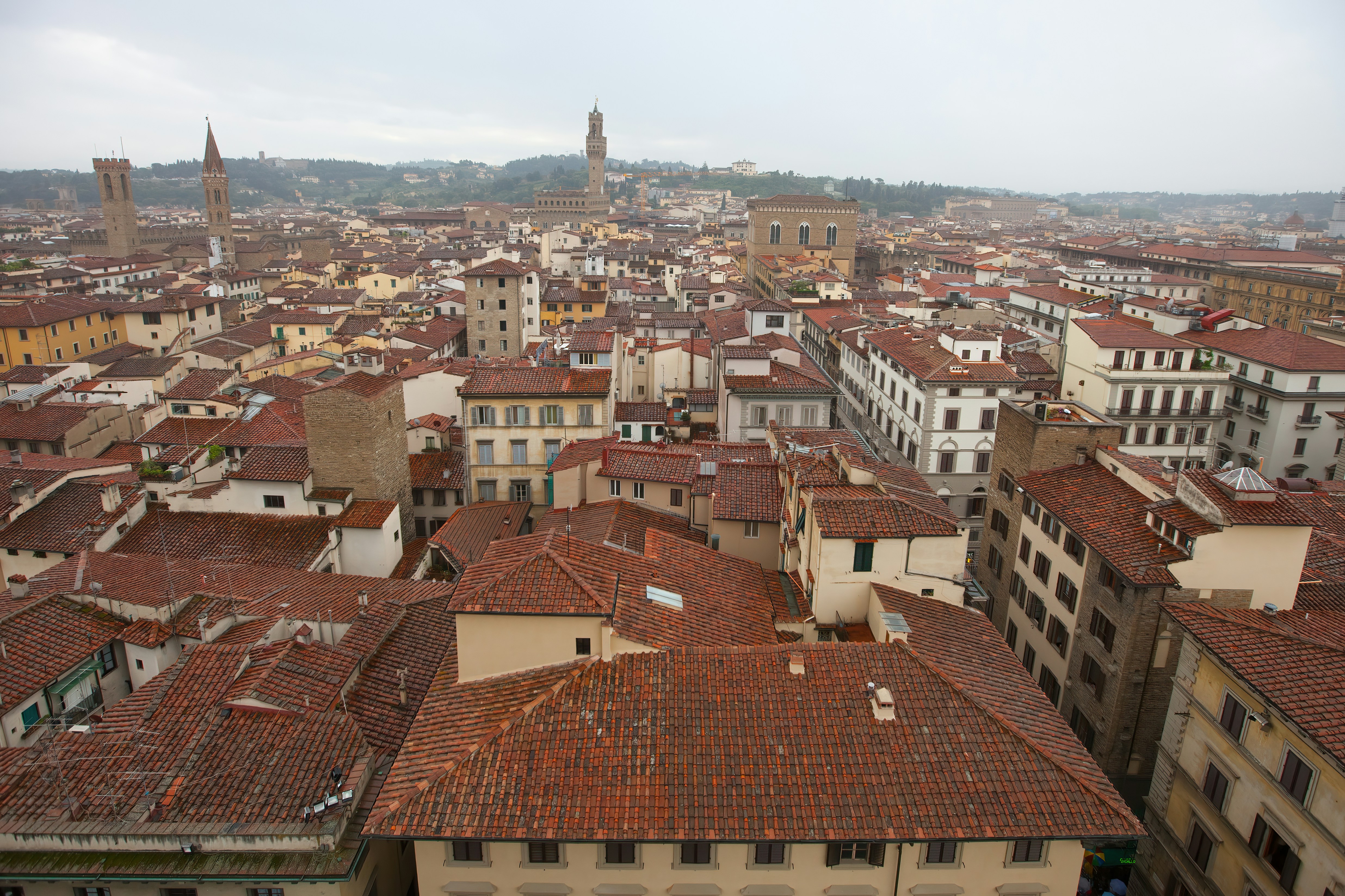 A view of a city from a high point of view