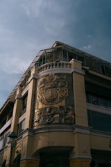 a building with a clock on the front of it