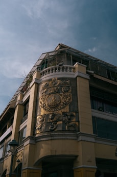 a building with a clock on the front of it