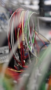 a bunch of wires are connected to each other