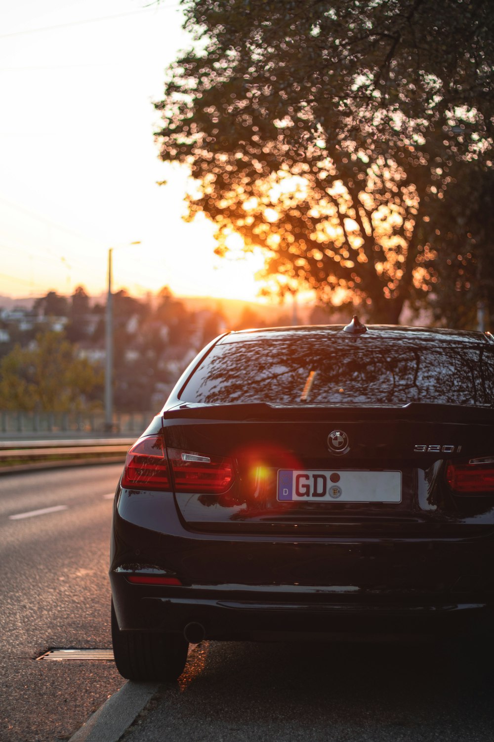 a car parked on the side of the road