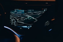 Modern fleet management dashboard with real-time vehicle tracking on screen.