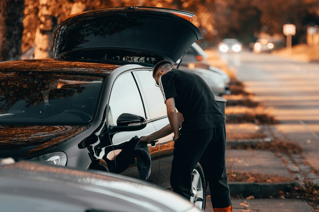 mechanic checking engine