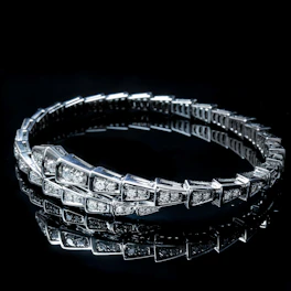 a diamond bracelet on a black background