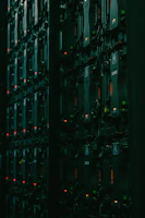 a very large array of electronic equipment in a room