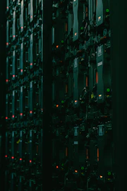 a very large array of electronic equipment in a room