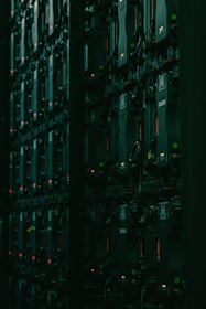 a very large array of electronic equipment in a room