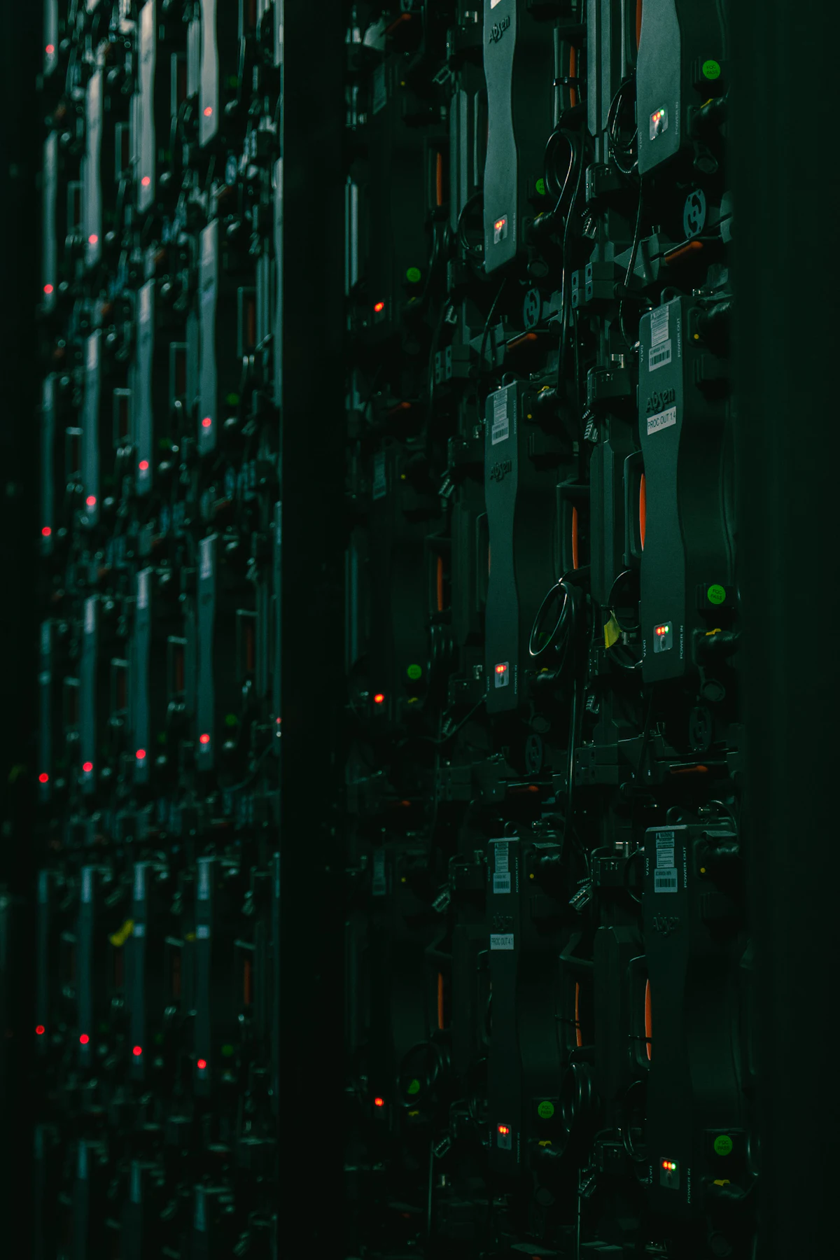 A data centre aisle
