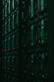 a very large array of electronic equipment in a room