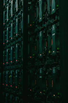 a very large array of electronic equipment in a room