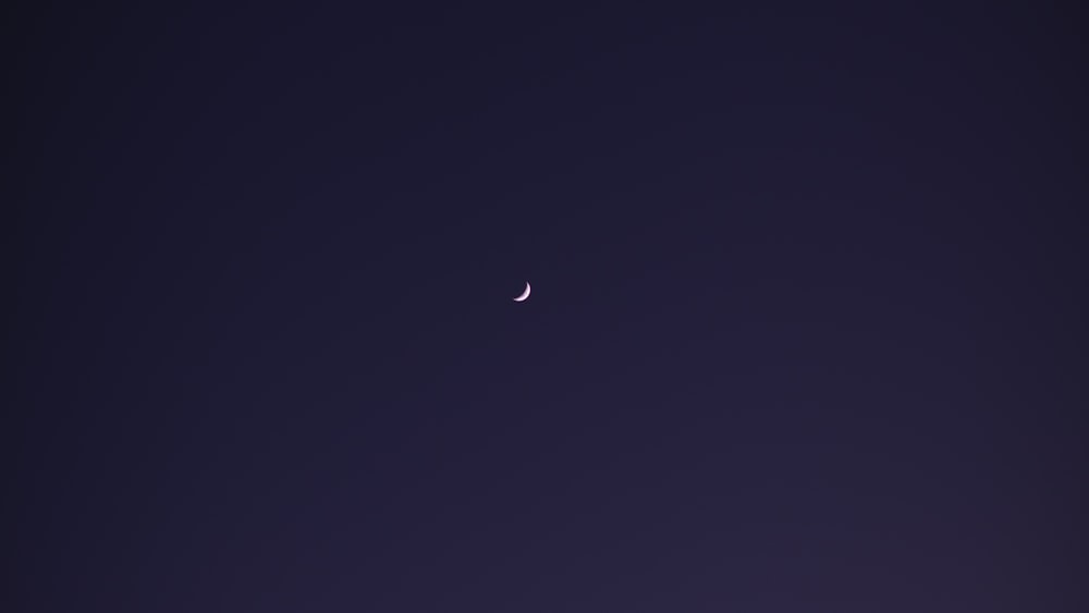 the moon and venus are visible in the night sky