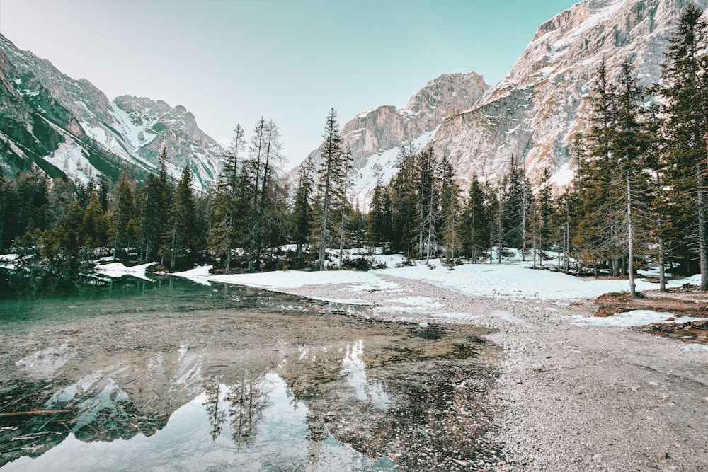 a snow covered mountain