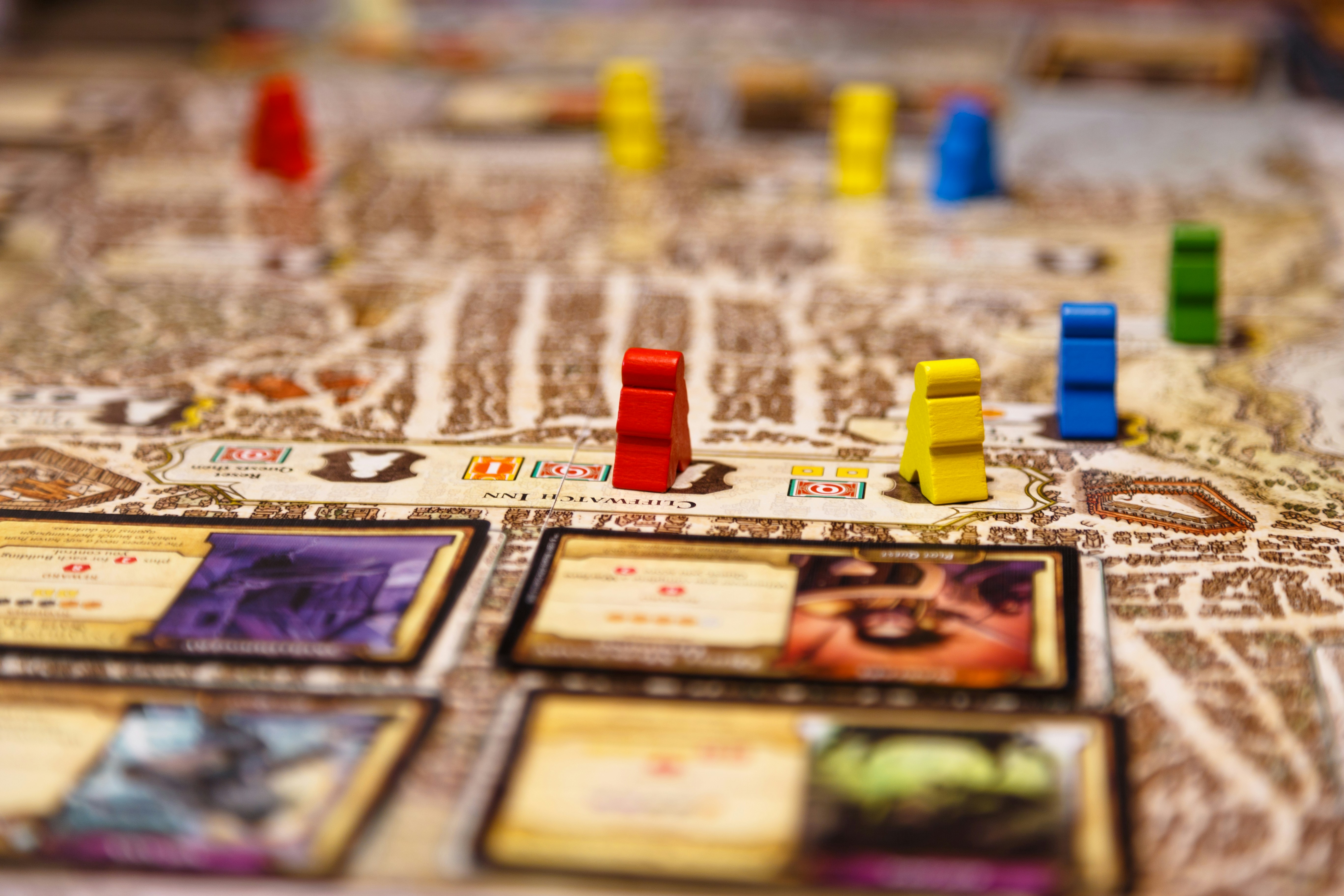 a close up of a board game on a table