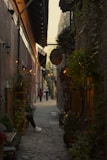 a narrow alley way in Val Quirico