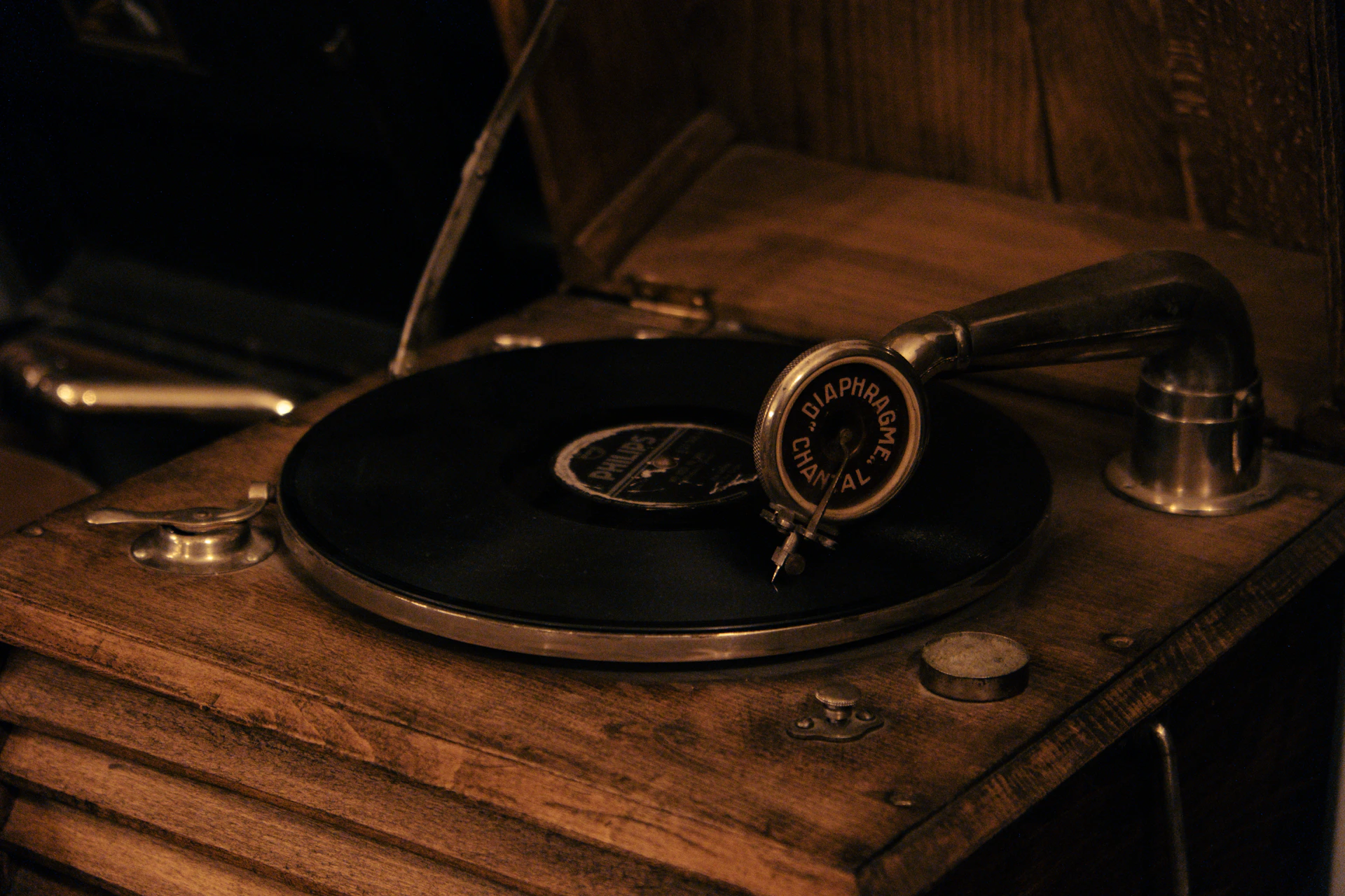 a turntable with a clock on top of it