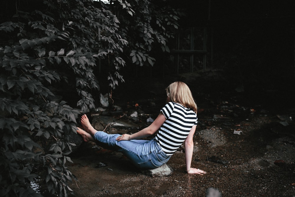 a man sitting on a bench