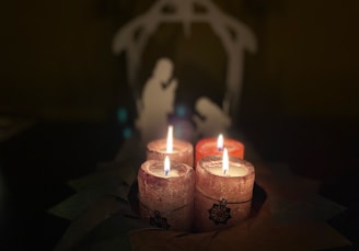 A peaceful worship assembly under soft candlelight celebrating God's appointed times.