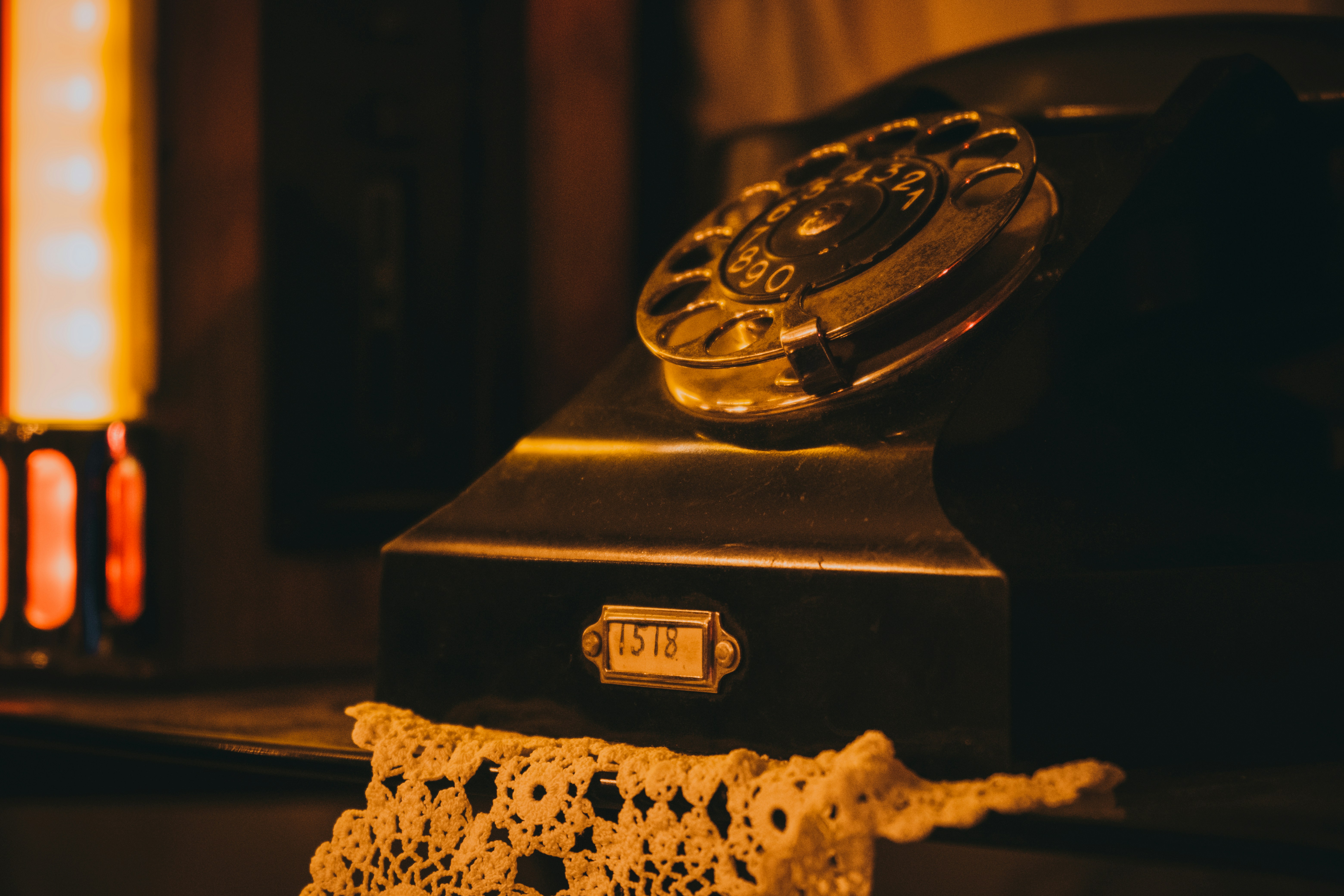 a close up of a phone on a table