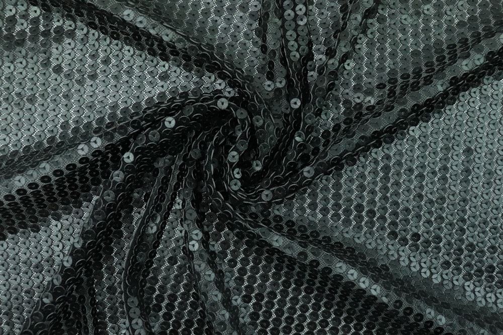 a close up of a black and grey fabric
