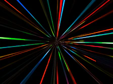 a black background with colorful lines in the middle