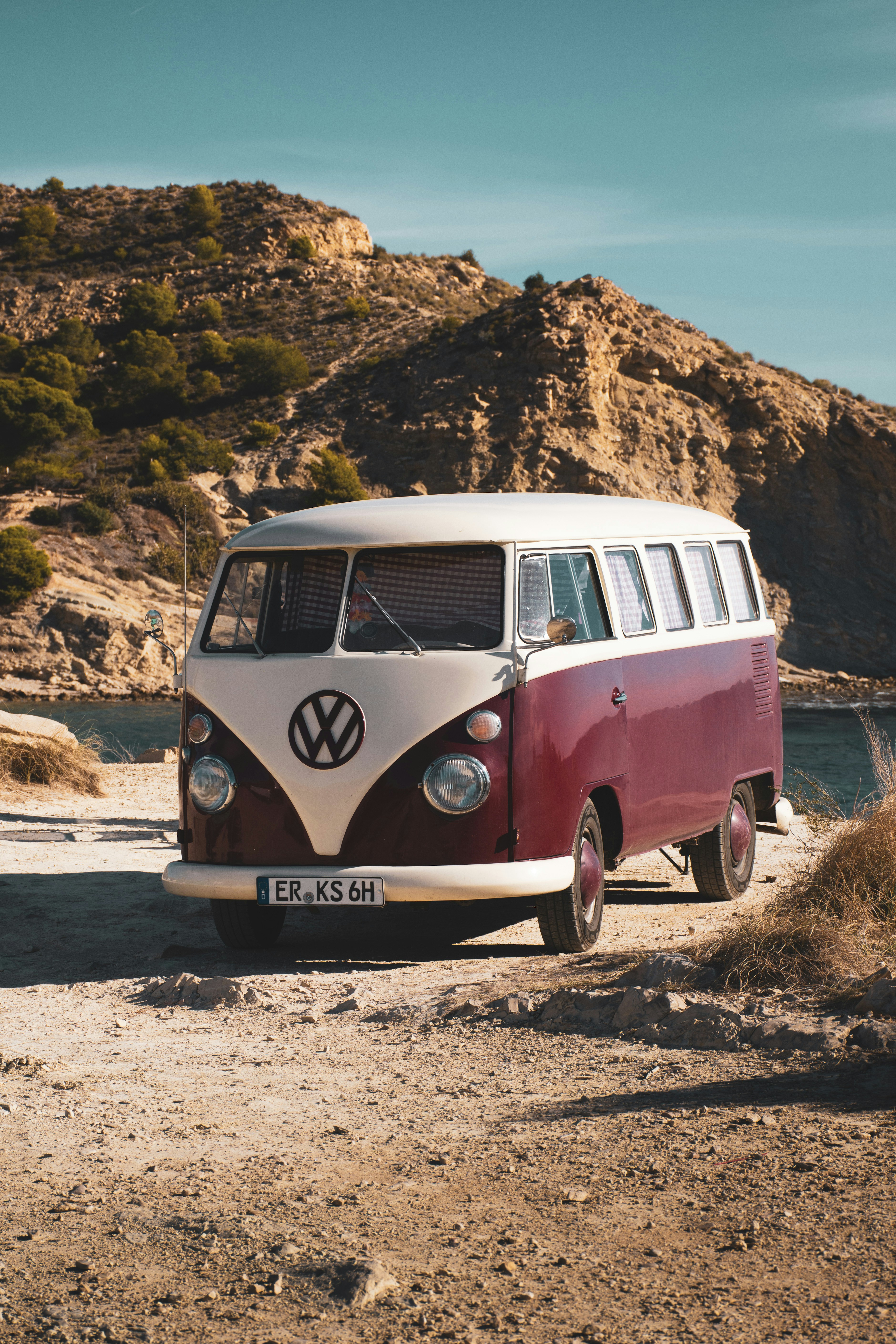 A lovingly restored classic van with modern amenities hidden behind its vintage exterior. Features include a retro-inspired interior with contemporary comforts, perfect for those who appreciate both style and functionality.