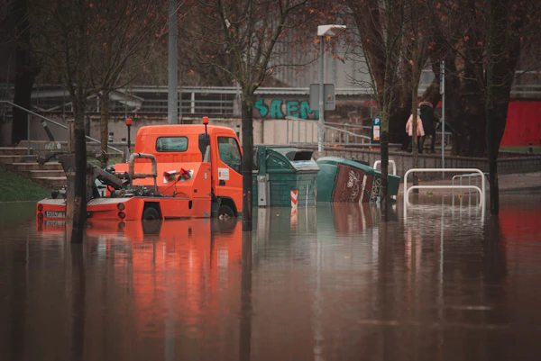 Flooded car