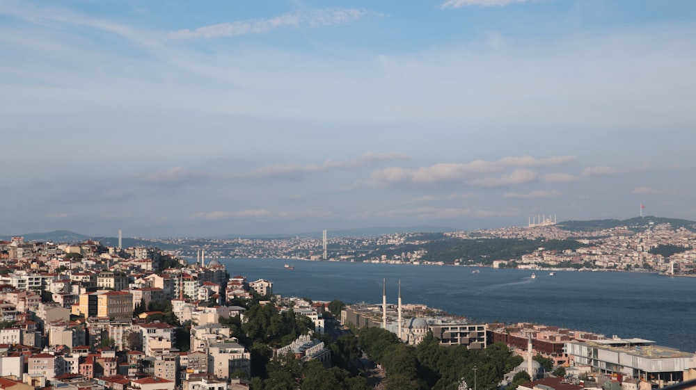 a view of a city and a body of water