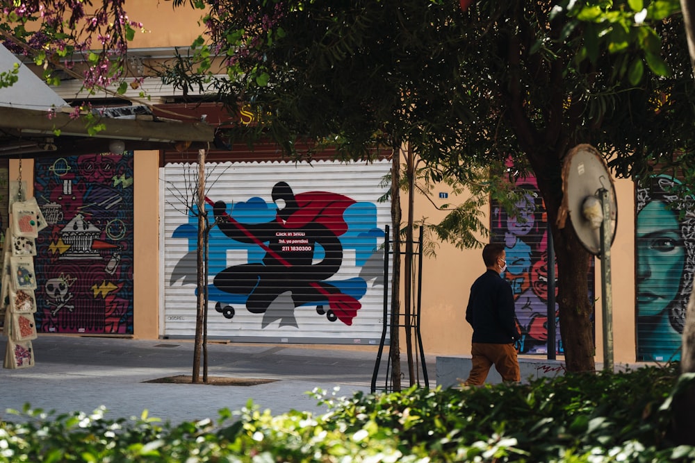 a group of people on a street