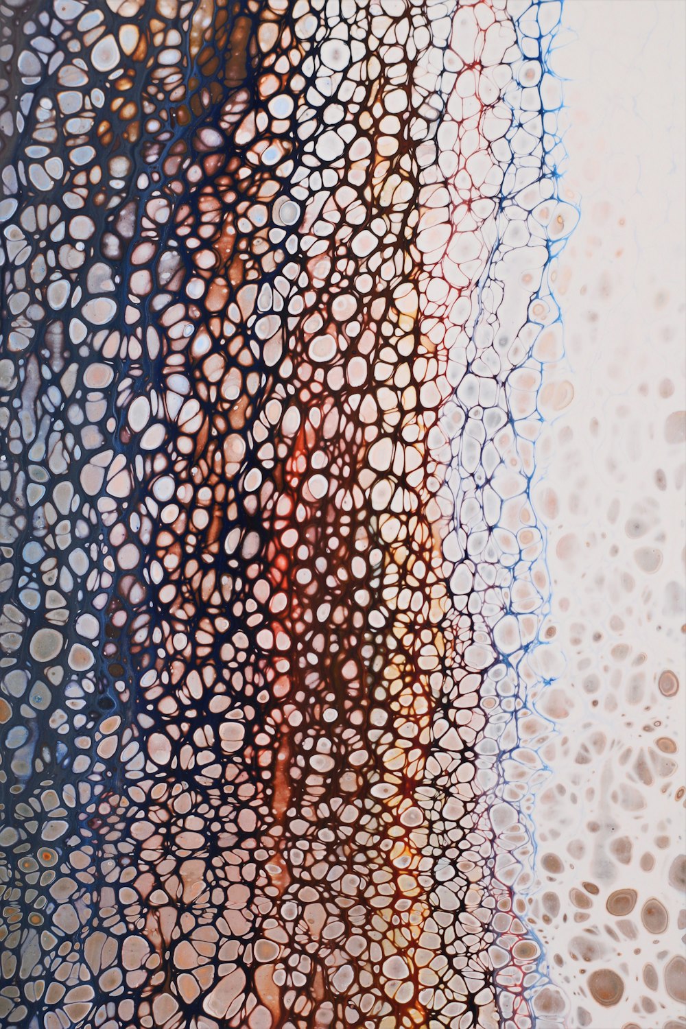 a close up of a window with bubbles on it