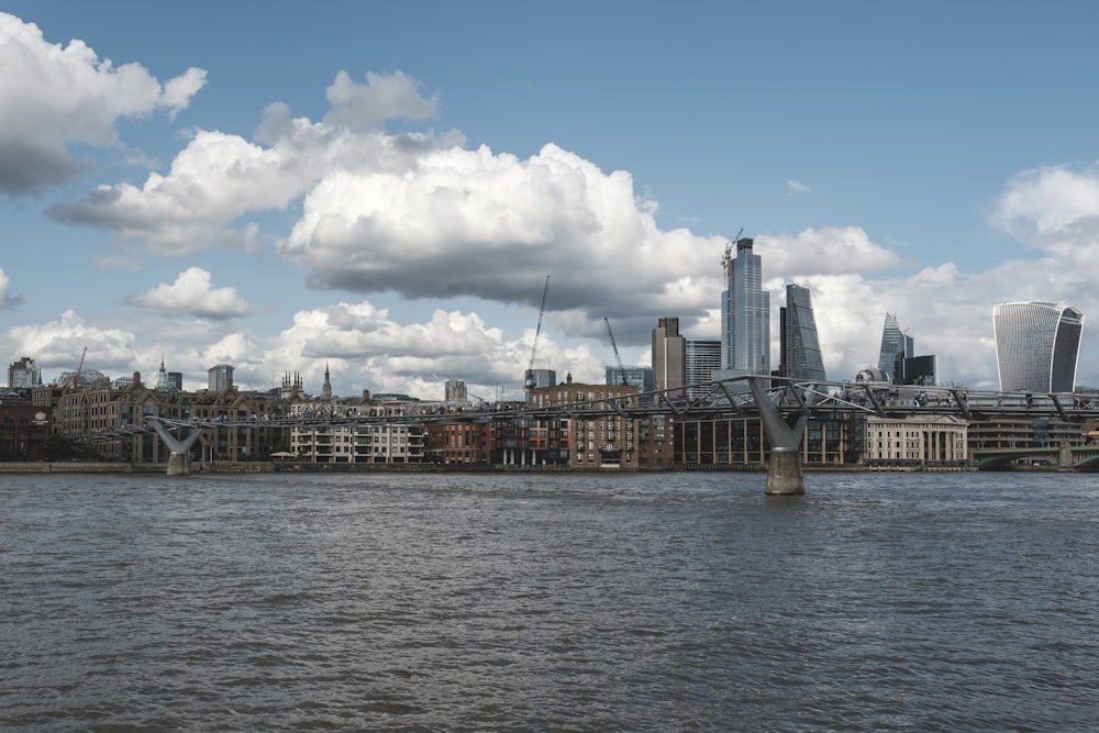 a view of the city of london from across the river