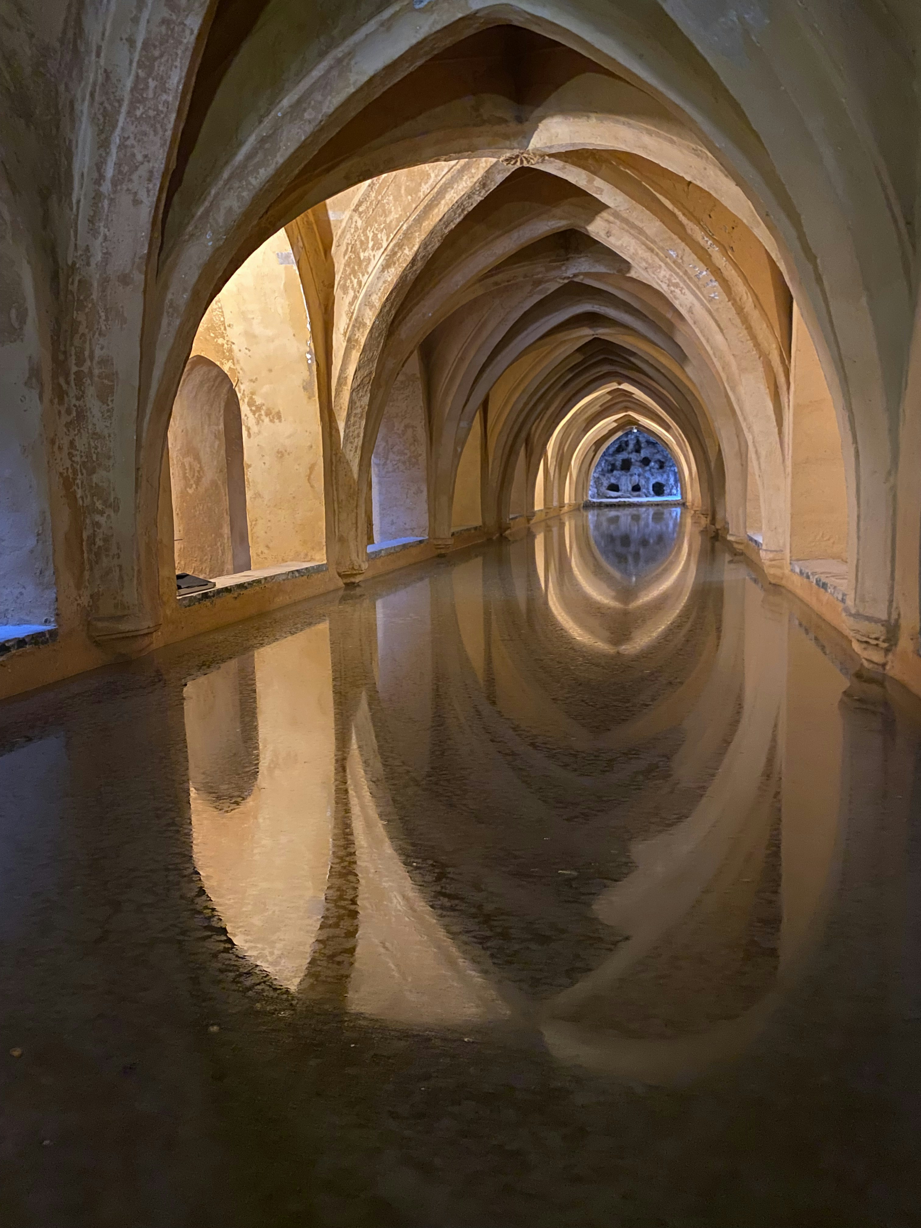 Water under a palace in Spain