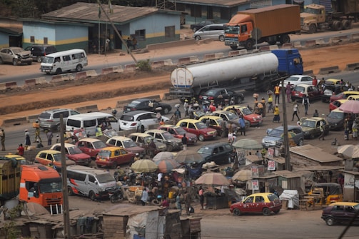 A vibrant image showcasing various transportation activities.