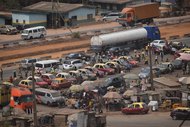 A vibrant image showcasing various transportation activities.