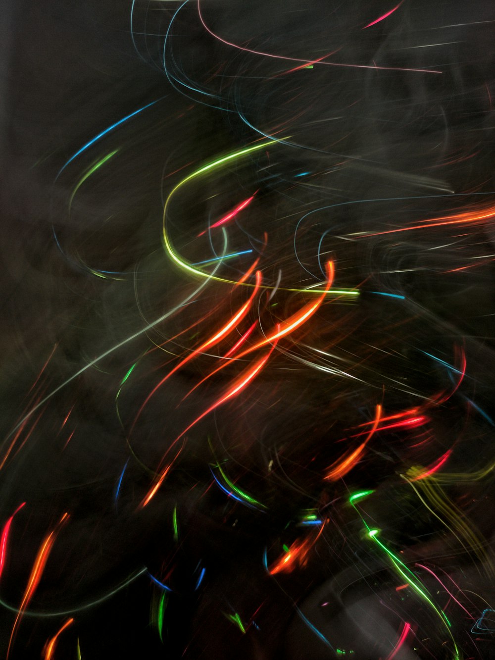 a blurry photo of a bunch of lights