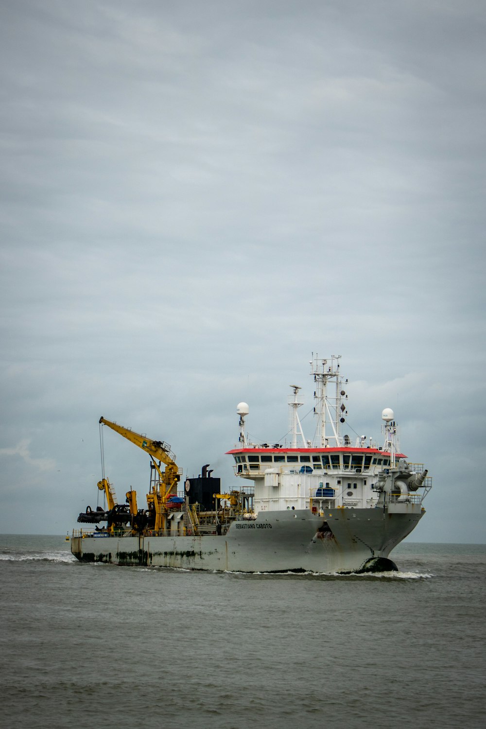 a large boat in the middle of the ocean