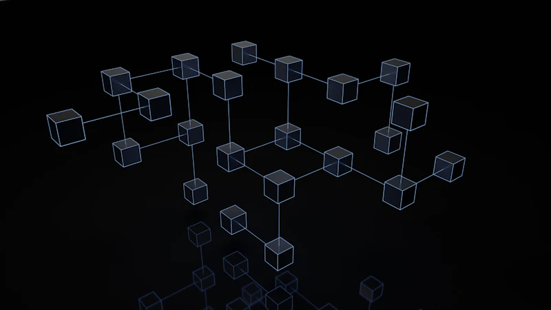 Cubes on a black background