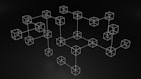 a black and white photo of a bunch of cubes