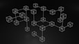 a black and white photo of a bunch of cubes