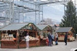 Children and families enjoying a festive Christmas market in Moralzarzal.