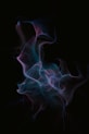 a black background with blue and pink smoke