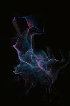 Ethereal cyan-blue aether waves symbolizing 'The Aetherion Continuum.'