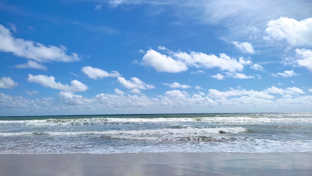 a view of the ocean from the beach