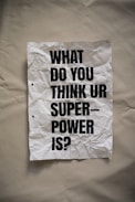 a piece of paper with a quote on it