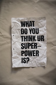 a piece of paper with a quote on it
