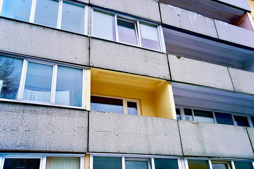 a very tall building with lots of windows