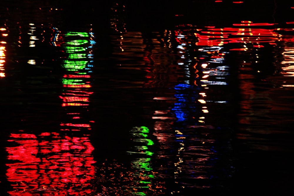 a reflection of a building in the water