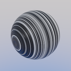 a black and white striped object floating in the air