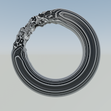 a black and white picture of a circular object