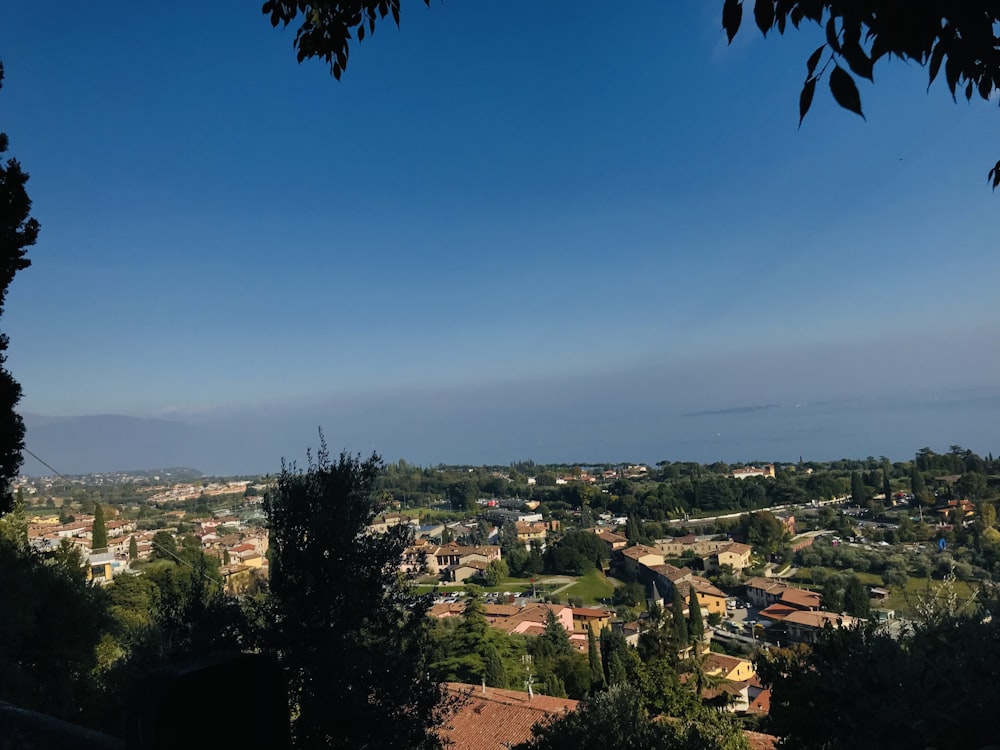 a view of a city from a hill